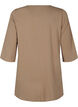 Tunique coupe trapèze à manches 3/4, Shitake, Packshot image number 1