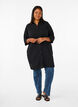 Chemise longue en mousseline de coton, Black, Model image number 2