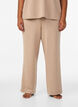 Pantalon d'int&eacute;rieur taille haute &agrave; jambes droites, Beige, Model image number 2