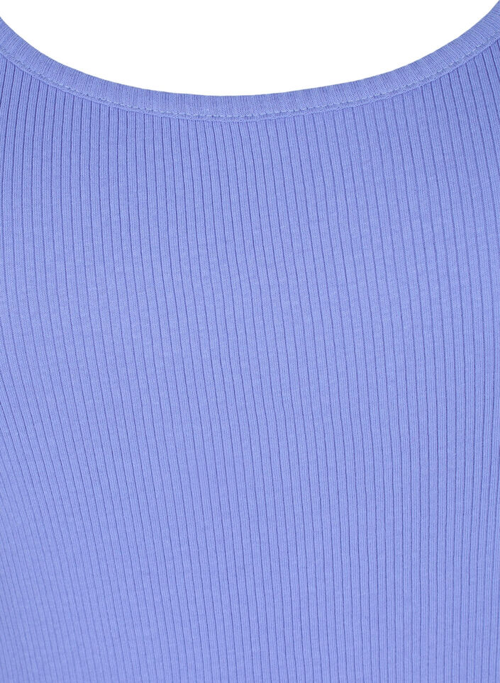 Pack de 2 débardeurs basics à côtes, Ultramarine/White, Packshot image number 2