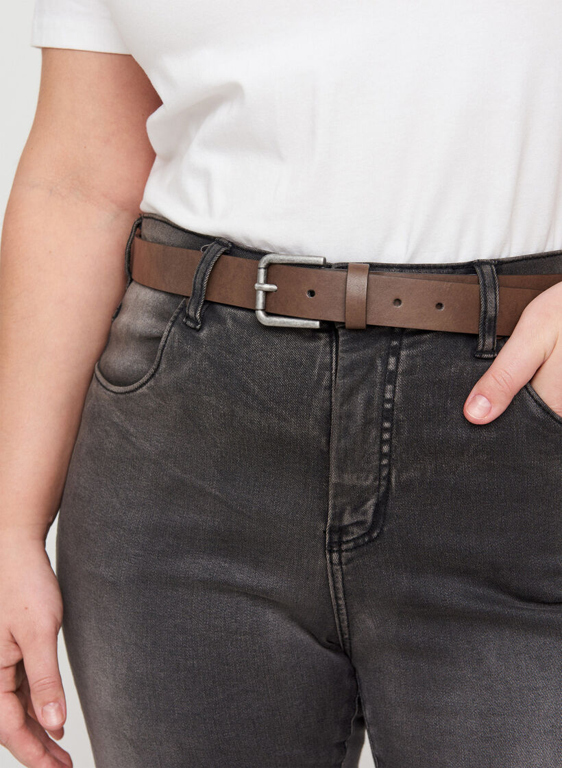 Ceinture marron en simili cuir, Bracken, Model image number 0