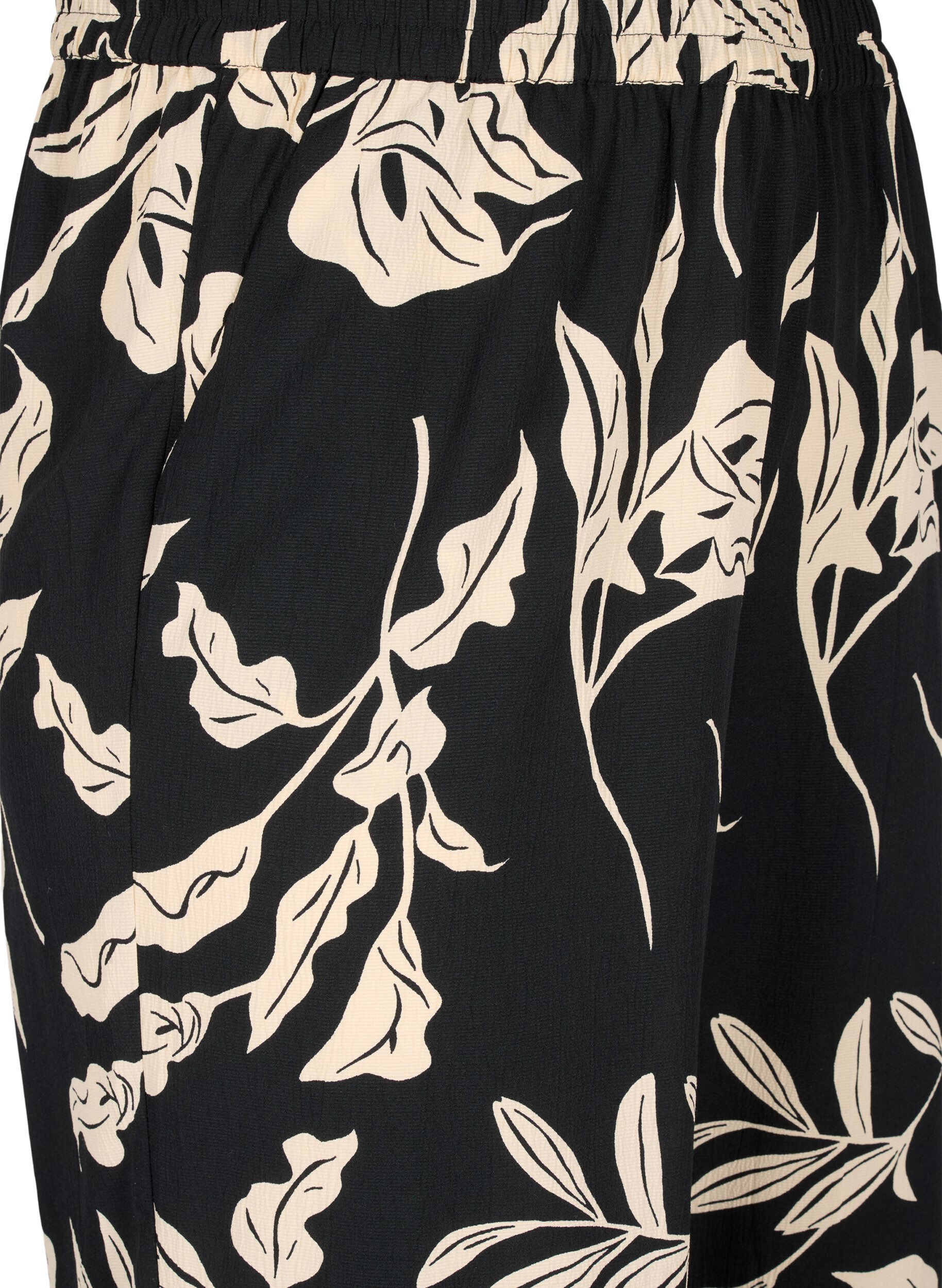 Zizzi FLASH&nbsp;&ndash; Pantalon imprim&eacute; avec poches, Black Off White Fl., Packshot image number 2