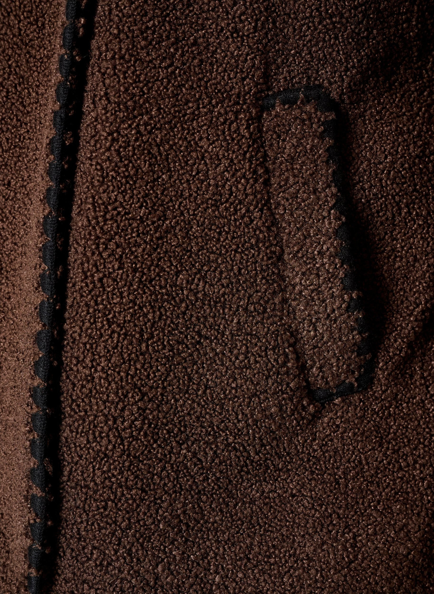 ZizziVeste teddy avec d&eacute;tails contrastants, Marron, Packshot image number 2