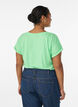 T-shirt &agrave; manches courtes en m&eacute;lange de coton, Vert, Model image number 2