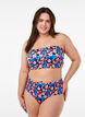 Culotte de bikini taille haute à imprimé floral, Rose poudrée, Model image number 0