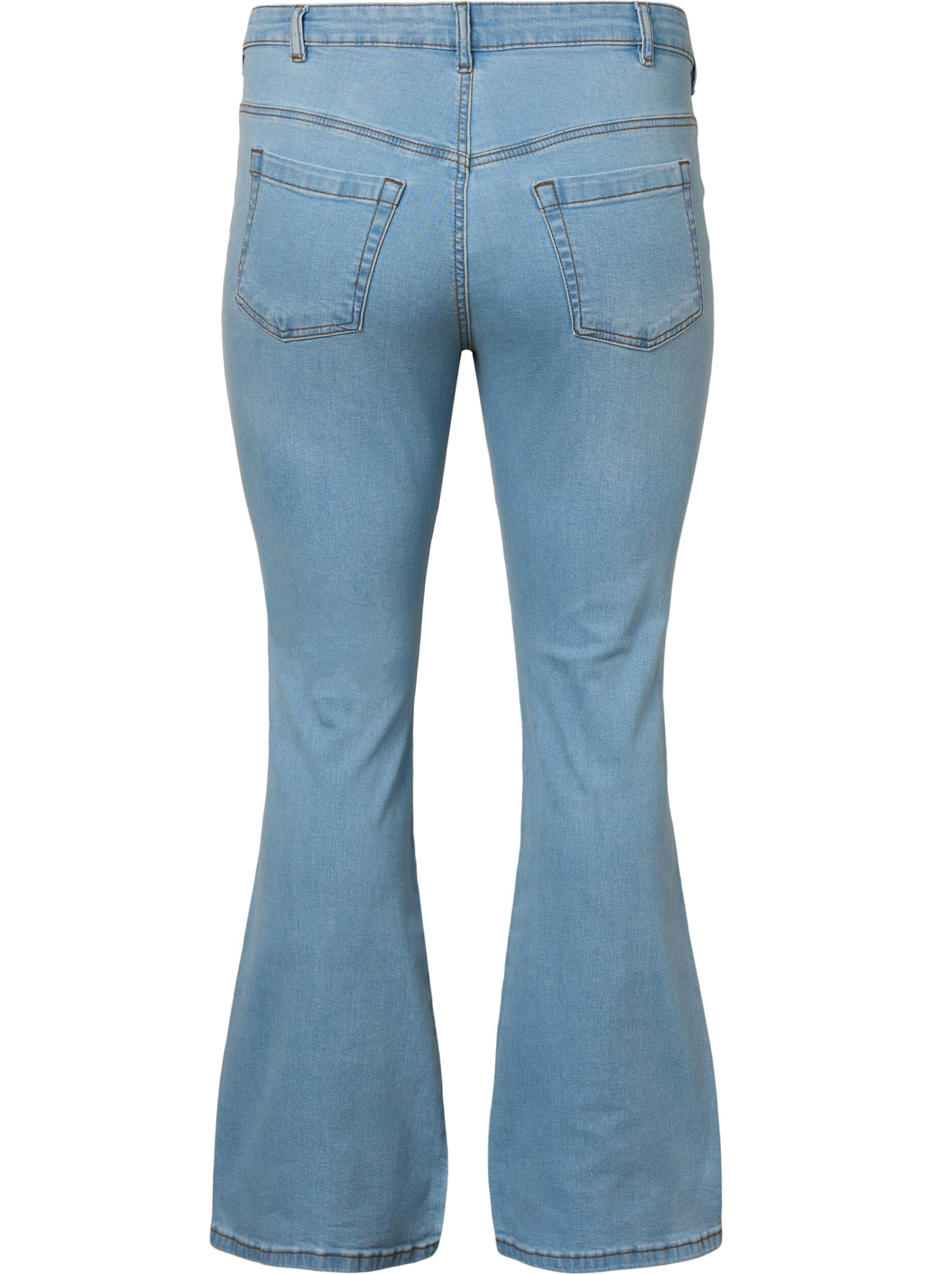 Zizzi Jeans bootcut Ellen &agrave; taille haute, Bleu Clair, Packshot image number 1