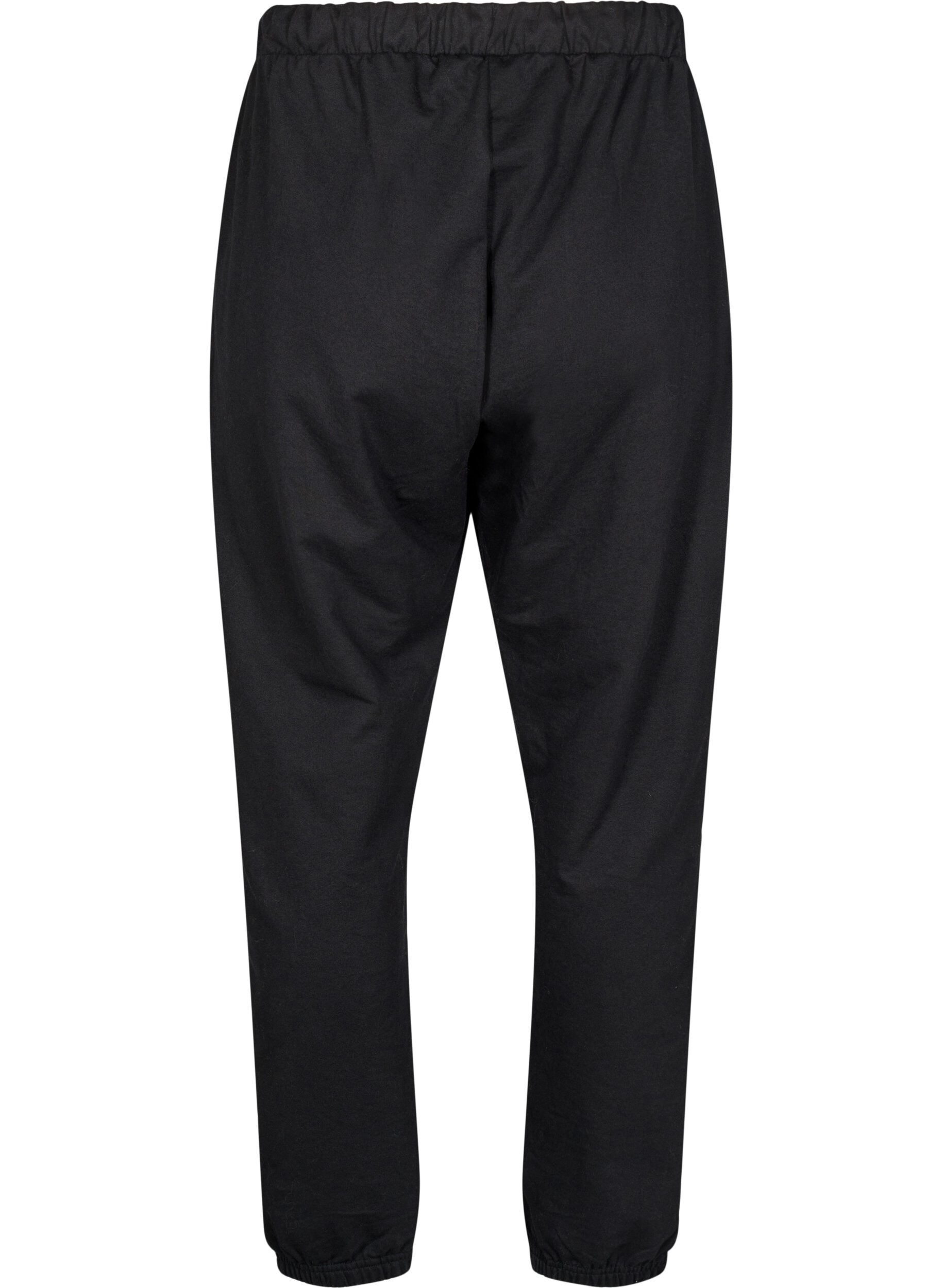 Zizzi Pantalon de surv&ecirc;tement avec poches, Noir, Packshot image number 1