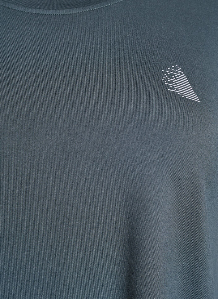 Chemisier d'entra&icirc;nement avec manches 3/4, Gris, Packshot image number 2