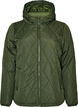 Veste l&eacute;g&egrave;rement matelass&eacute;e en losange, Vert, Packshot image number 0