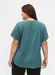 Blouse &agrave; manches courtes et encolure ronde, Vert fonc&eacute;, Model image number 2