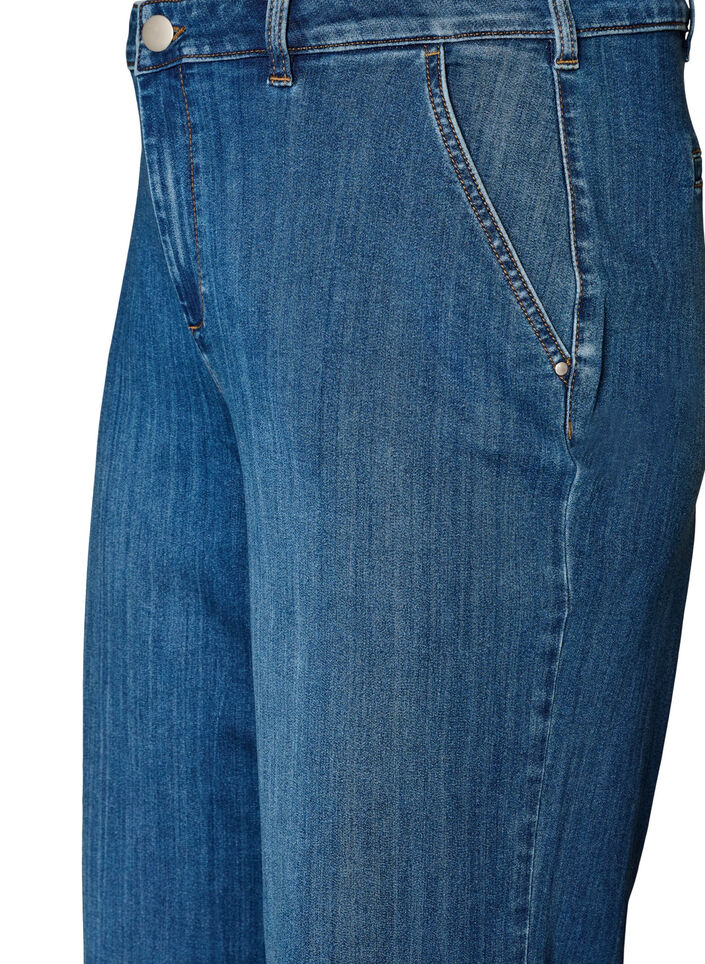 Jean Myra coupe large taille haute, Bleu, Packshot image number 2