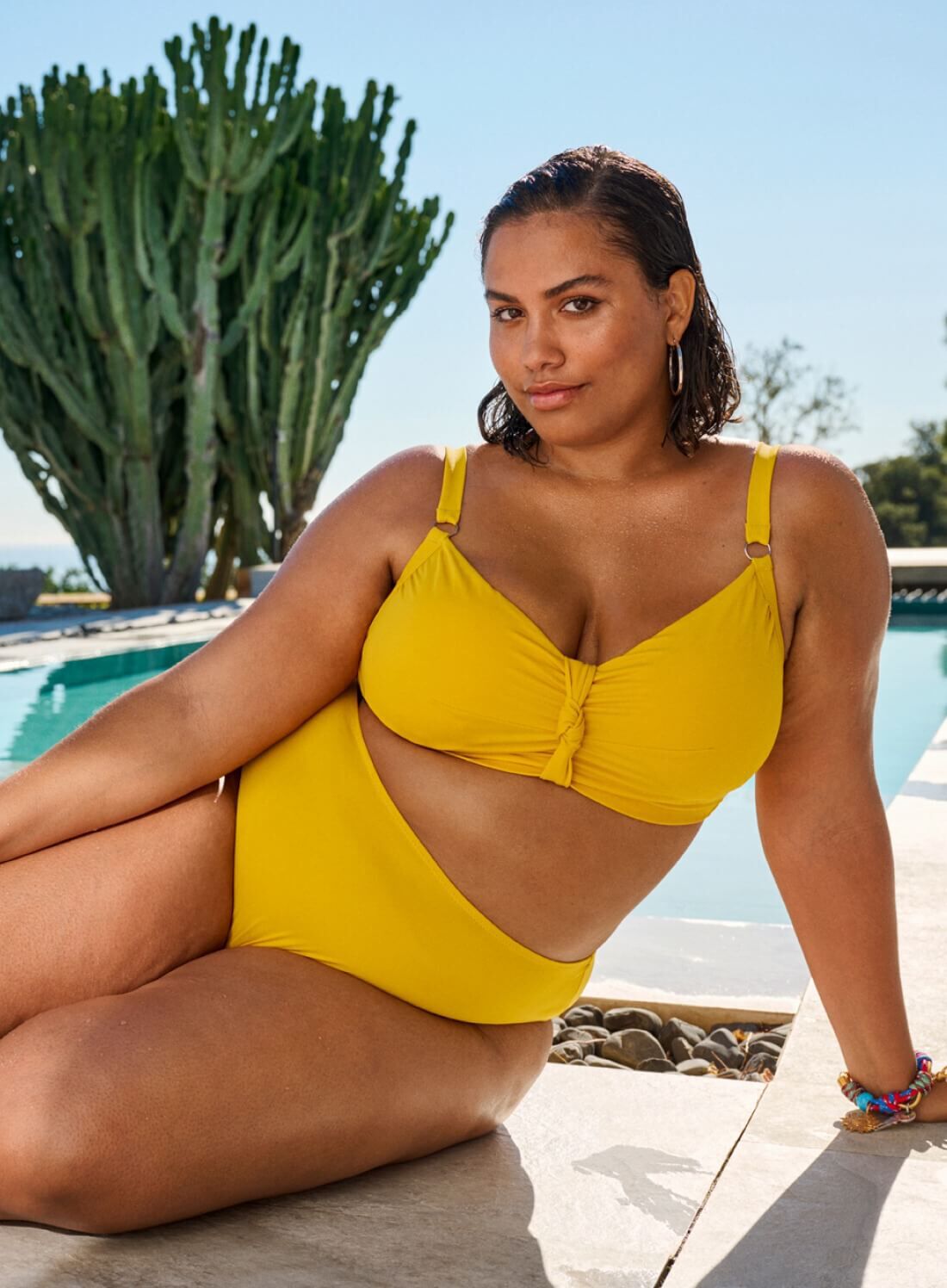 Zizzi Ensemble de bikini jaune, , Model