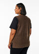 Gilet tricot&eacute; avec bords c&ocirc;tel&eacute;s, Vert fonc&eacute;, Model image number 2