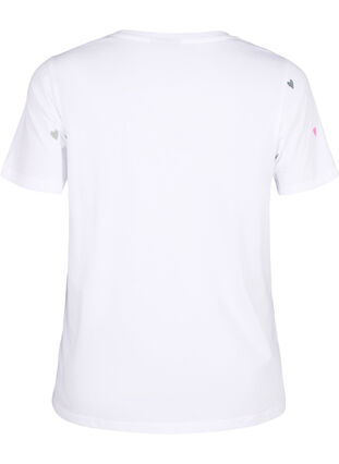 T-shirt en coton biologique avec des cœurs, Bright W. Love Emb., Packshot image number 1