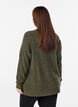 Blouse en maille chin&eacute;e &agrave; col rond, Vert fonc&eacute;, Model image number 2