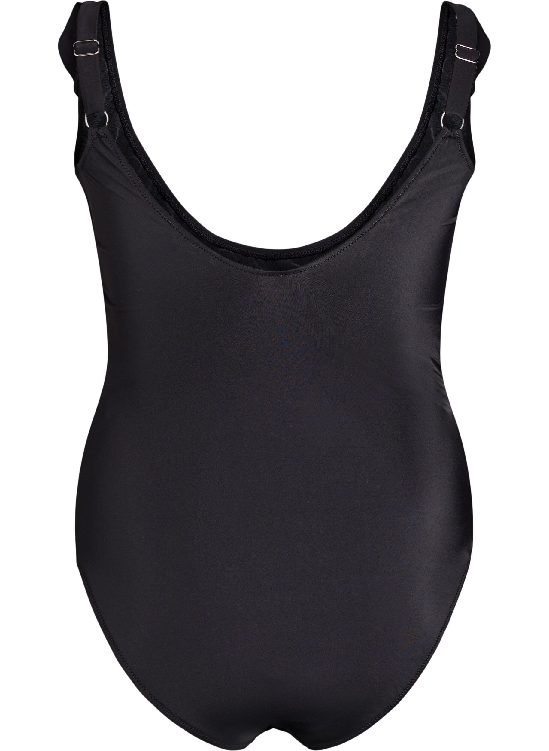 Zizzi Maillot de bain avec volants et inserts amovibles, Noir, Packshot image number 1