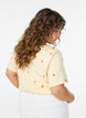 T-shirt en coton biologique avec motifs brod&eacute;s, Jaune clair, Model image number 2