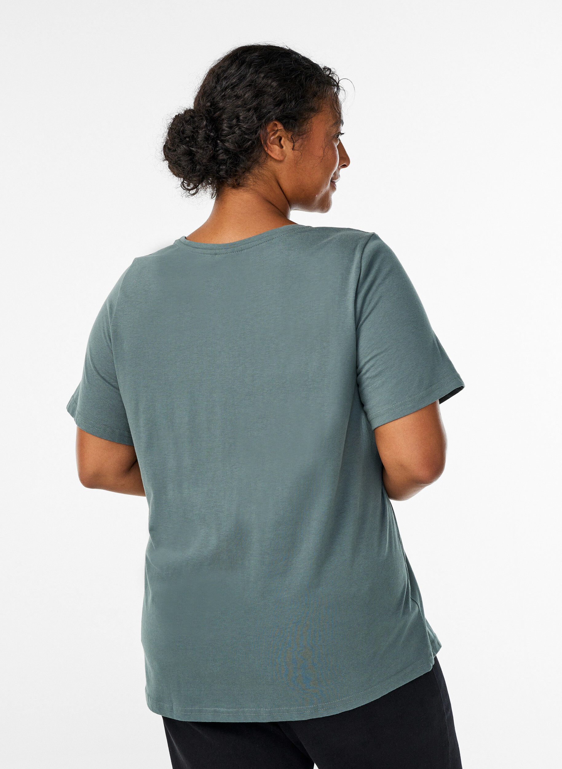 ZizziT-shirt imprim&eacute;, Vert, Model image number 2