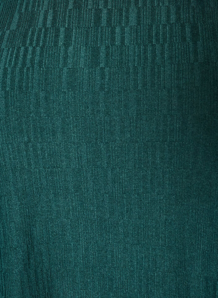 Robe &agrave; effet ballon et texture structur&eacute;e, Vert fonc&eacute;, Packshot image number 2