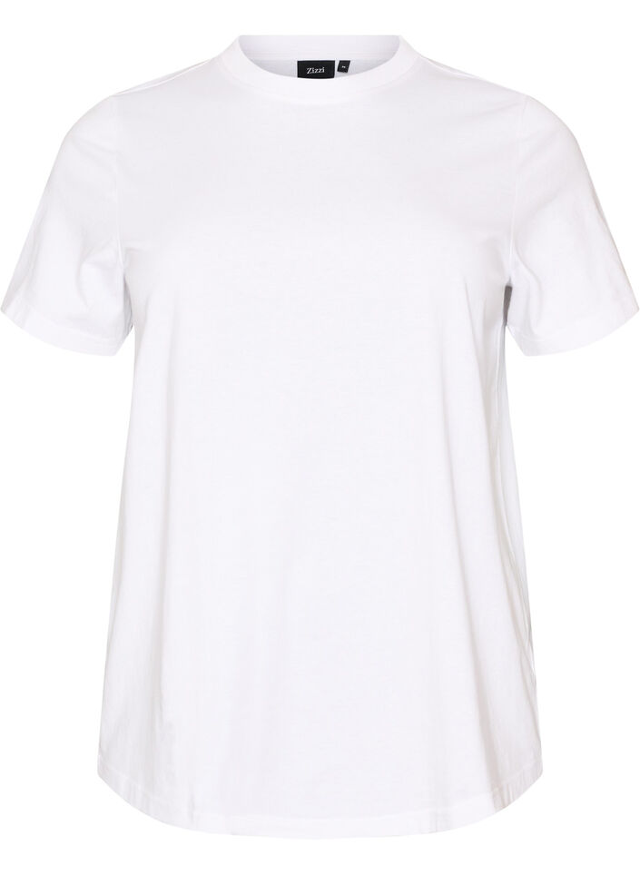 T-shirt en coton avec imprim&eacute;, Blanc, Packshot image number 0
