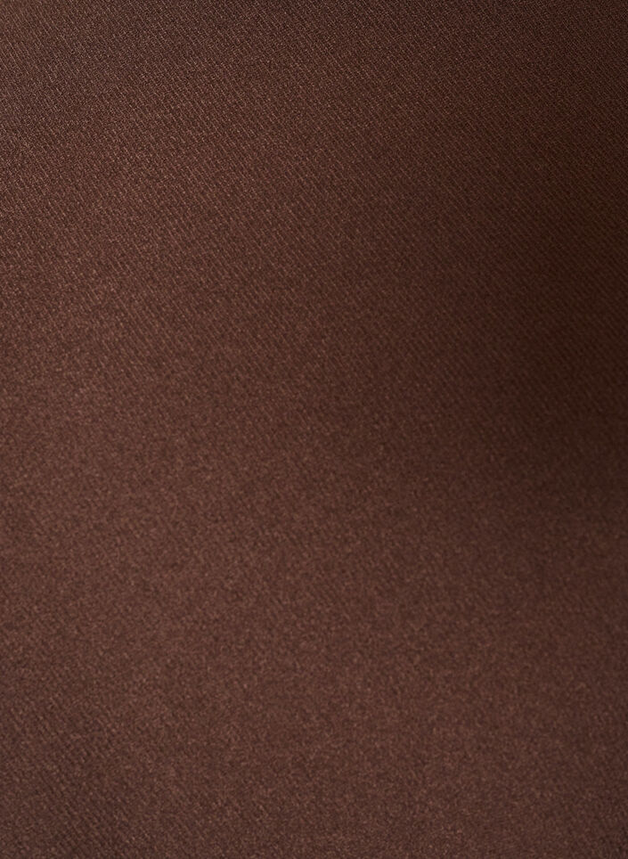 Robe en jersey avec drap&eacute; et boucle d&eacute;corative, Marron, Packshot image number 2