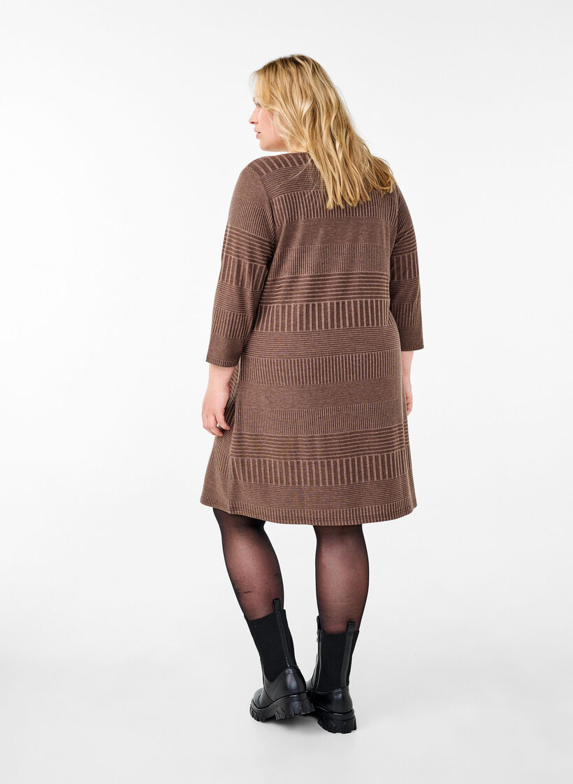 Robe avec manches 3/4 et motif rayé, Ch. Martini Mel., Model image number 1