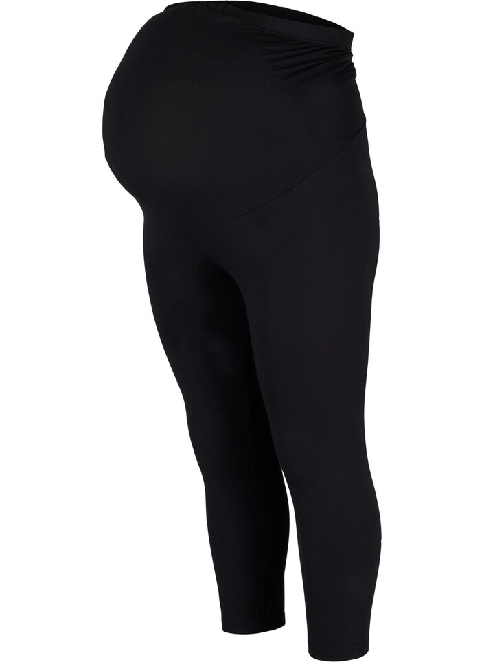 Leggings de grossesse avec longueur 3/4, Black, Packshot image number 0