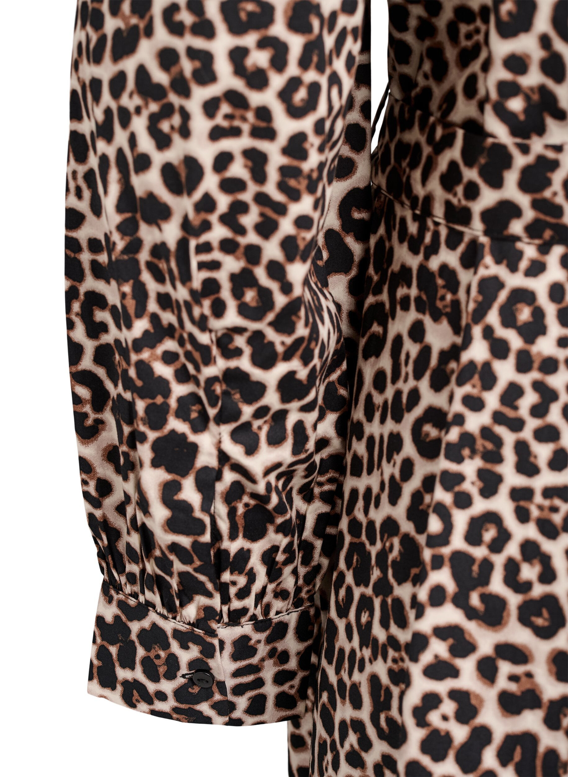 Zizzi Robe en coton bio avec ceinture &agrave; nouer, Marron, Packshot image number 3