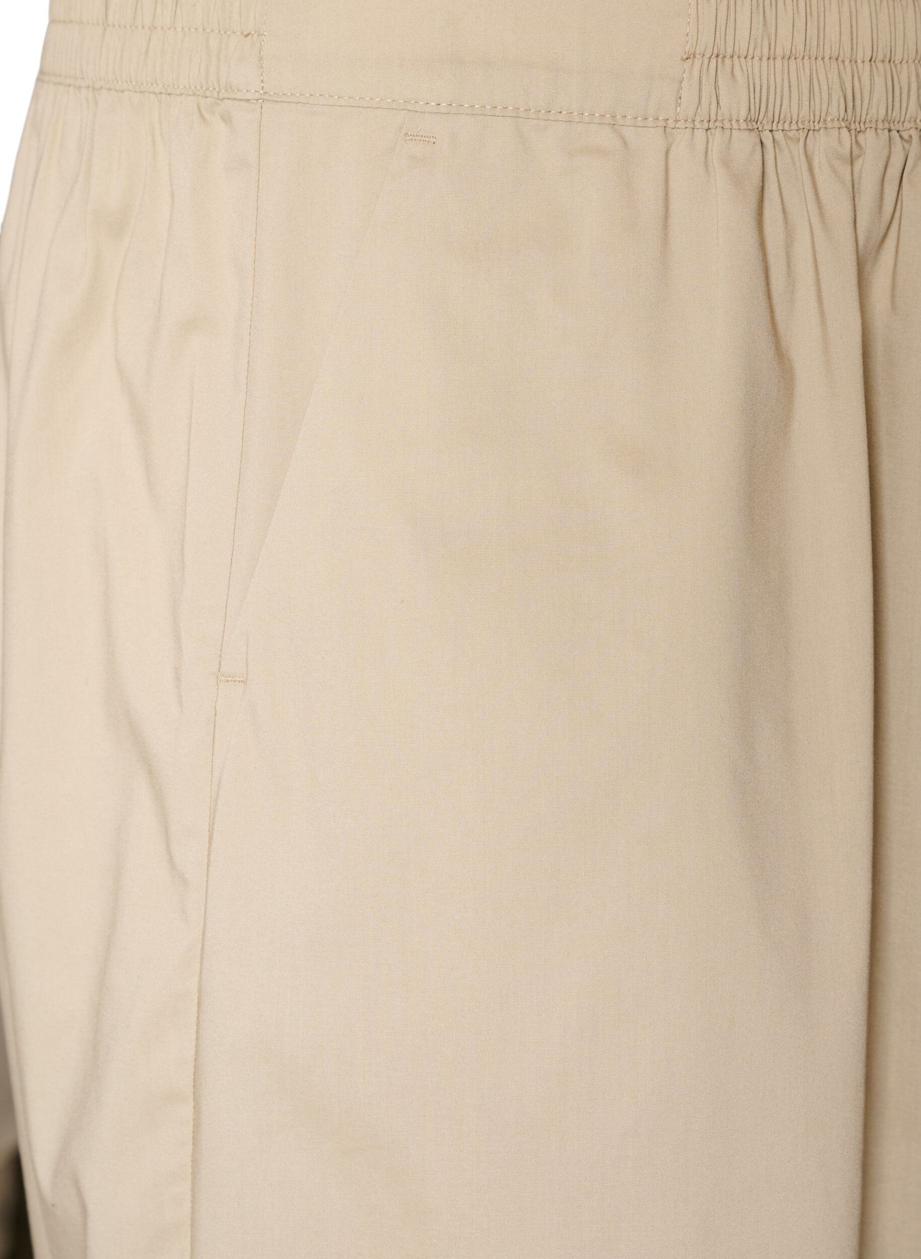 ZizziPantalon ballon avec poches et ceinture &eacute;lastique, Beige, Packshot image number 2