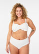 Bas de bikini &agrave; motif textur&eacute; et taille standard, Blanc, Model image number 0
