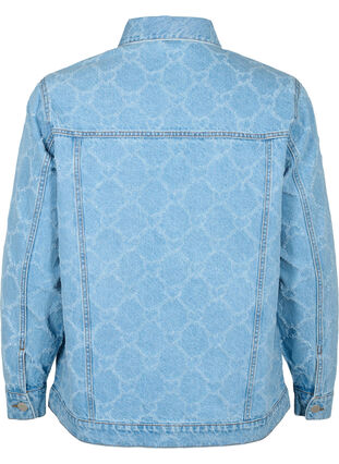 Veste en jean avec motif déchiré, Blue denim, Packshot image number 1