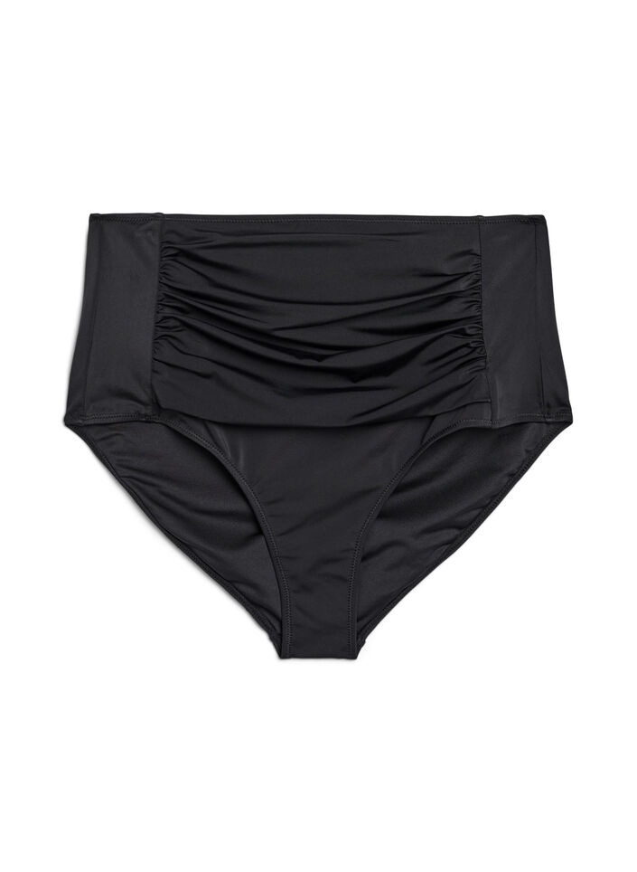 Bas de bikini &agrave; taille haute, Noir, Packshot image number 0