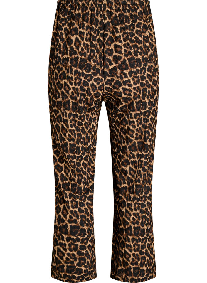 Pantalon large en tissu l&eacute;ger et textur&eacute;, Noir, Packshot image number 1