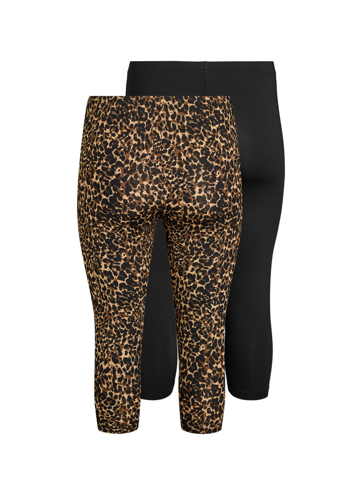 Lot de 2 leggings 3/4, Noir, Packshot image number 1