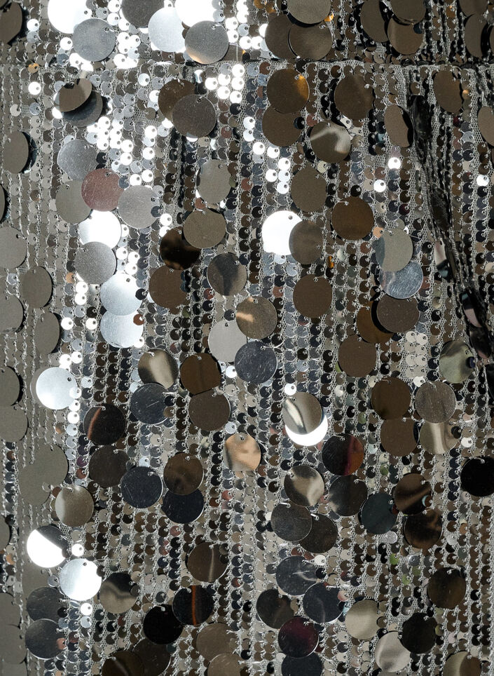 Jupe courte &agrave; sequins avec une ceinture &eacute;lastique, Gris anthracite, Packshot image number 2