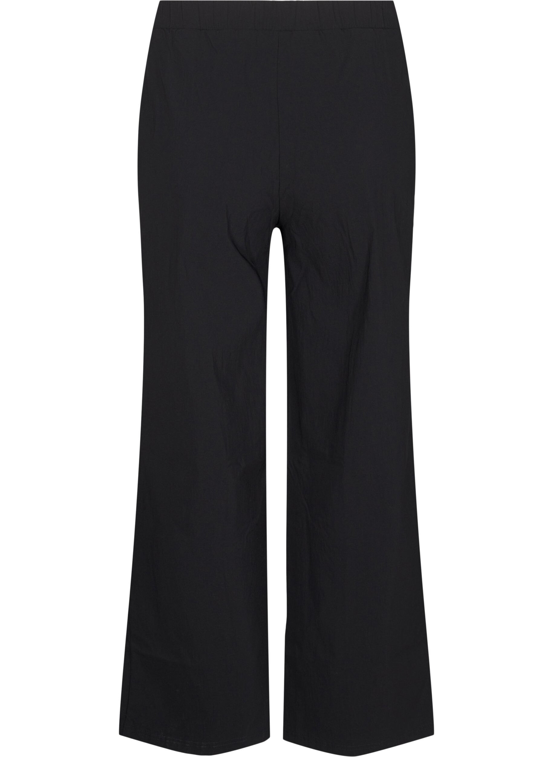 Zizzi Pantalon ample avec ceinture &eacute;lastique, Noir, Packshot image number 1