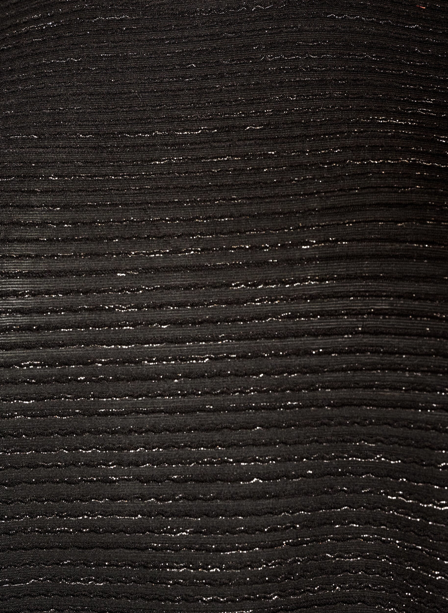 ZizziBlouse textur&eacute;e avec paillettes, Noir, Packshot image number 2