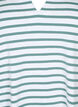 T-shirt en coton à rayures et encolure en V, B.White/SeaP.Stripes, Packshot image number 2