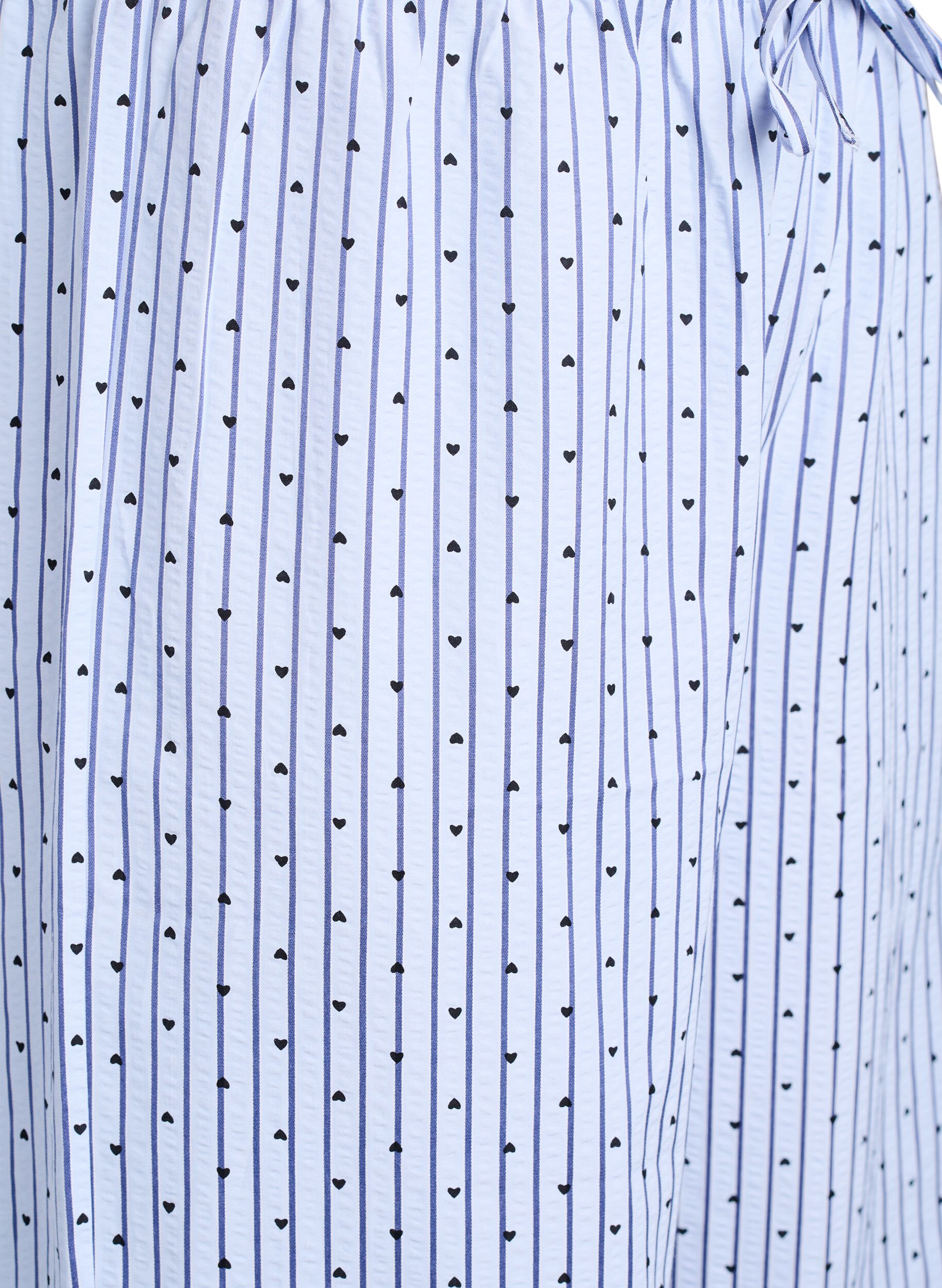 Zizzi Pantalon de pyjama en seersucker ample &agrave; taille haute, Bleu Clair, Packshot image number 2