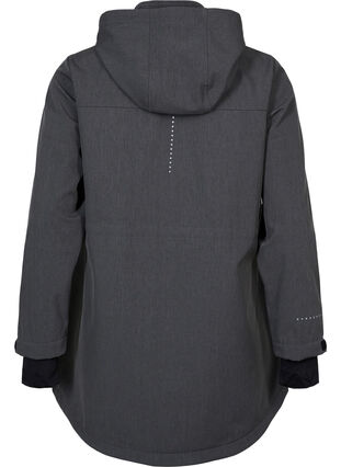 Veste Softshell avec capuche amovible, Dark Grey Melange, Packshot image number 1