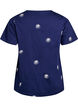 T-shirt en coton biologique avec motifs brod&eacute;s, Bleu, Packshot image number 1