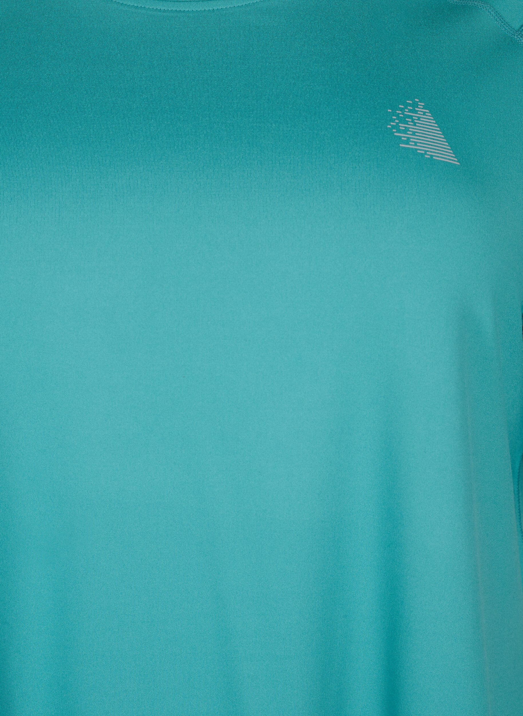 Zizzi T-shirt d'entra&icirc;nement &agrave; manches courtes et col ras du cou, Green-Blue Slate, Packshot image number 2