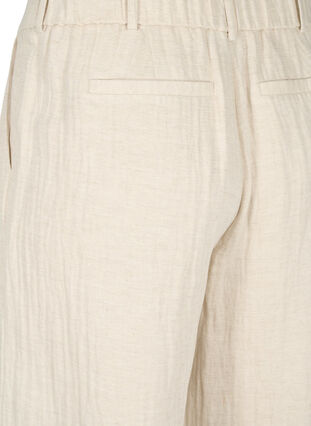 Pantalon de costume conçu dans un mélange de matériaux contenant du lin, Rainy Day, Packshot image number 3