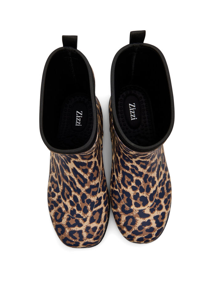 Large - Bottines avec tige en néoprène élastique, Leopard AOP, Packshot image number 2