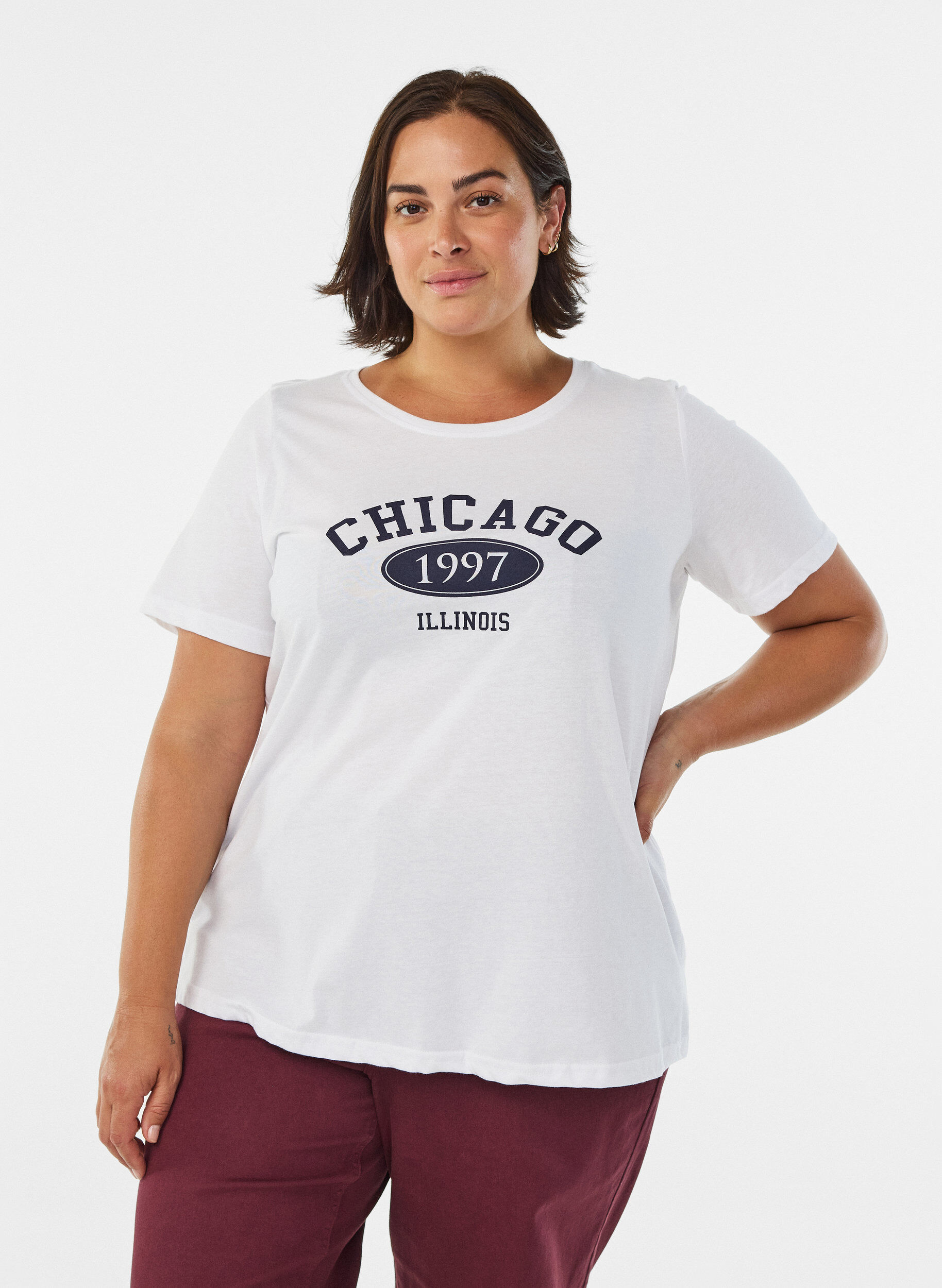 FLASH &ndash; T-shirt avec motif, Blanc, Model