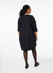Robe en coton avec coupe ballon, Noir, Model image number 2