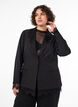 Blazer avec finitions en dentelle, Noir, Model image number 0