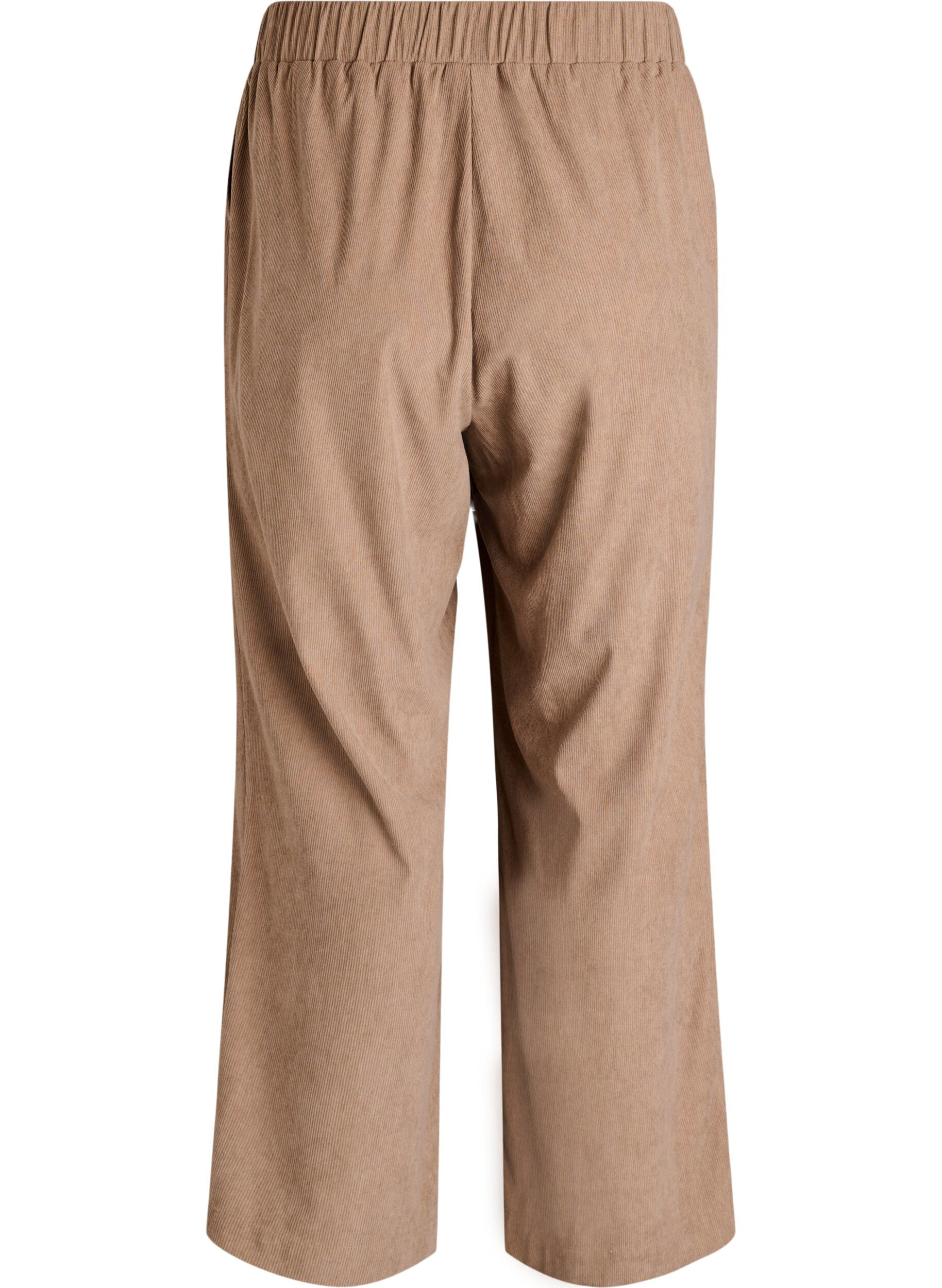 Zizzi Pantalon ample en velours, Marron, Packshot image number 1
