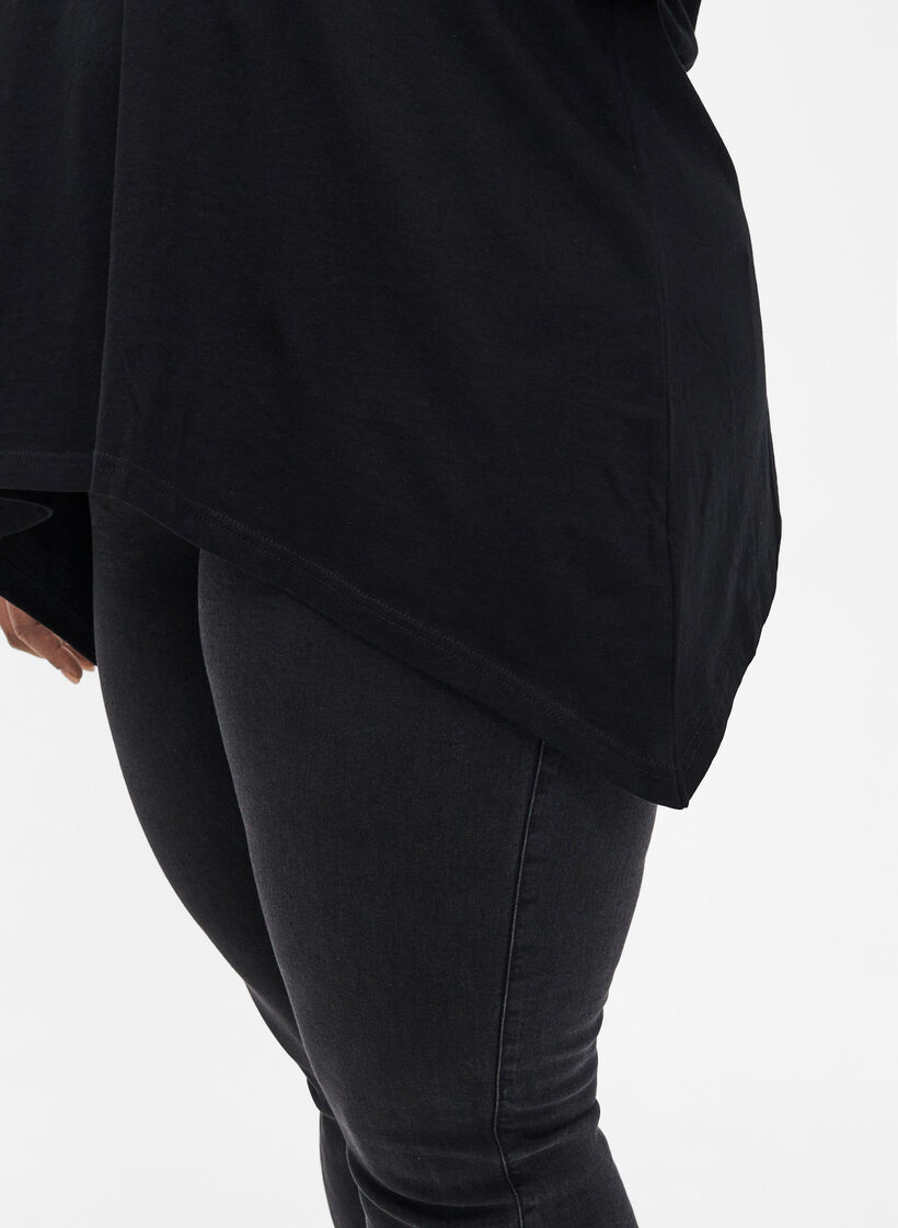 T-shirt en coton à manches courtes, Black W. Sun, Model image number 2