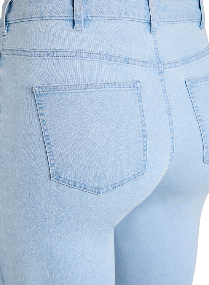 Jean Amy taille haute coupe super slim, Bleu Clair, Packshot image number 3